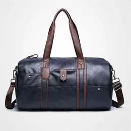 2015 PU Leather Men Men Facs Disual Conder Bag Brand Men Messenger Bags Large Prace Handbag Hand Hand Prade Duffl236O