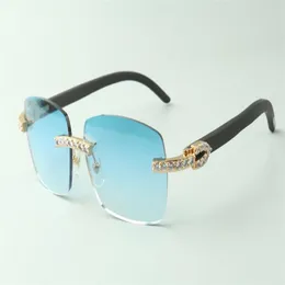 Direct S XL Diamond Sonnenbrille 3524025 mit schwarzen Holz-Tempel Designerbrille Größe 18-135 mm274m