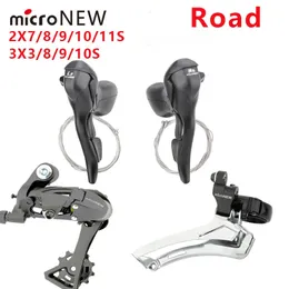 Micro Road Bike shifters 3x7891011 Alavanca de freio de velocidade Biciclo 2x7 2x8 2x9 2x10v Derailleur Transmission Groupset 231221