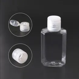 60ML Plastic Empty Alcohol Refillable Bottle Easy To Carry Clear Transparent PET Plastic Hand Sanitizer Bottles for Liquid Travel Scmio