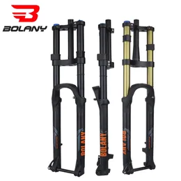 Bolany Doubshoulder Ters Bisiklet Çatalı 27529inch Axle aracılığıyla 175mm Seyahat Strighttapered Ribaund Ayarı MTB 231221