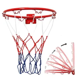 Cerchio da basket sospeso da 32 cm, fissato al muro, con vite a rete, per sport all'aperto, basket, cesto appeso a parete 231220