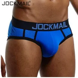 JOCKMAIL hommes sous-vêtements Sexy hommes slips creux maille Shorts calzoncillos slip séchage rapide respirant glace soie Gay sous-vêtements 9258636