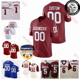 American College Football Wear Custom Oklahoma Sooners Football Jerseys Zach Schmit Josh Pips Gavin Marshall 5 Billy Bowman Bunkley-Shelt