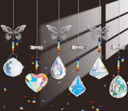 AB COLLER CRYSTAL SUN SUSHER GARDEN DERINCE WINDAY LAWN BUTTERFLY DRAGINFLY Hanging Prism Rainbow Maker Charms Chandelie1437971