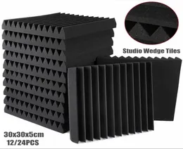 1224pcs 30x30x5cm Akustik Köpük Paneller Stüdyo Kama Fayans Ses geçirmez Duvar Ped Dekor Odası Ses Yalıtım Emme Tedavisi Wal6732201