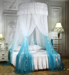 قبة Threedoor معلقة الأميرة بعوضة صافية بيبي سرير خيم جولة أسرة مظلة دانتيل