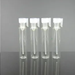 2000pcs/lotミニクリアガラス香水ボトル1ml 2ml小さなサンプルバイアル空の香料試験チューブトライアルボトル無料DHL配送Bbilj