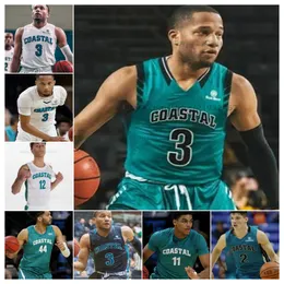 Customzied Kevin Easley Coastal Carolina basketball jerseys Mens Women Youth All Stitched Jaland Whitehead Marcus Saunders Jon Sanders Ginika Ojiako