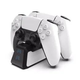 Laddare PS5 Controller Charger Station PlayStation 5 Dual Controllers QC4.0 Cradle Charging Stand Docking DualSense Replacement Typec