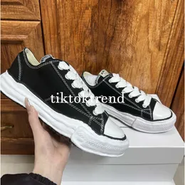MMY Maison Mihara Yasuhiro Shoes Canvas Sneakers Black White Gray Yellow Mens Mens Sheeter Outdoor Shoes With Box Size 35-45