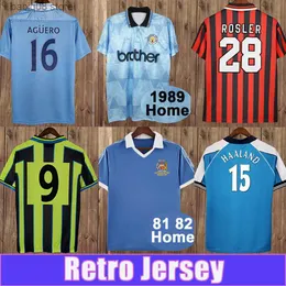 Hayranlar Tees 98 99 Kun Aguero Retro Mens Futbol Formaları Silva Tevez Toure Dzeko De Jong Kompany 07 08 Evde 3. Futbol Gömlekleri