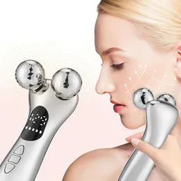 EMS Pulse Face Roller Massagegerät Kinnreduzierer Mikrostrom V-Linie Lift Maschine Vibration Elektrische Straffung 231220