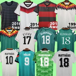 88-96 MATTHAUS KLINSMANN BREHME Camisas de futebol 98-04 Seleção Nacional BOBIC SCHOLL KURANYI PODOLSKI BALLACK KLOSE KROOS Camisa de futebol