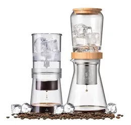 800350ml Buz Damla Kahve Kahve Kahve Makinesi Filtre Cam Sepkolatorlar Espresso Mutfak Barista Dripper Pot Ice Soğuk Demleme Saksıları Brew 26578565