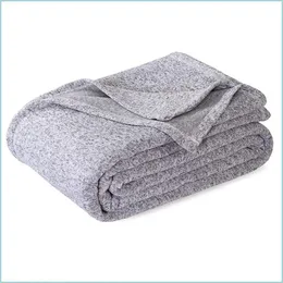 Battaniye battaniye süblimasyon polyster battaniye 50x60inch boş gri jersey kazak poaz