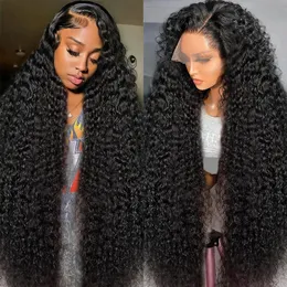 Wigs 13x4 13X6 Transparent Lace Front Human Hair Wigs Brazilian Deep Wave 4X4 Lace Closure Wig Wet and Wavy Water Curly Glueless Wig