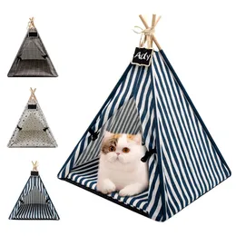 PET TENT HOUSE CACA DE CATO CATO CAT CAT TEEPEEPEE PUNLATE PUNLOTE KITTEN Indoor Kennels ao ar livre para gatos de animais de estimação Tent Small Animals Bed 231221