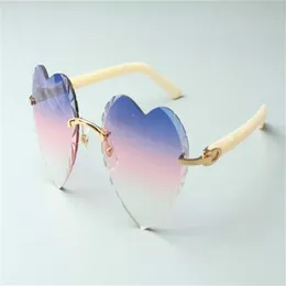 -Selling Directs hochwertige neue Sonnenbrille mit herzförmigen Schneidgläsern 8300687, Aztekenbeine, Schläfengröße 58-18-135 mm203W