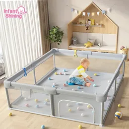 Infant Shining Children Playpen with Foam Protector Baby Playground Baby Safety Fence Kid Ball Pit Playpen for 0-6 Years Old Kid 231221