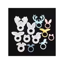 Molds Sile Ring Mod Animal Rings Mold Deer Rabbit Ear Cat Lovely Mods Diy Jewelry Making Drop Delivery Jewelry Jewelry Tools Dhgarden Dhwwp