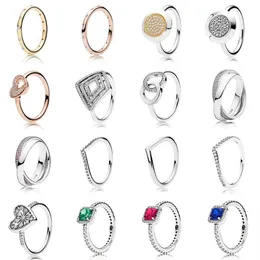 Ny 2021 100% 925 Sterling Silver150178cz Sparkling Droppar Ring och lyxiga DIY -kvinnor Original armbandsmodesmycken gåva271e