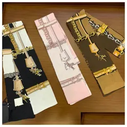 Sclass Classic Designer Handbag Scarf Beadbands Women Letter Flower Silk Scraves Bandeaux Bag Bag Bandeau 8x120cm Drop Dropen