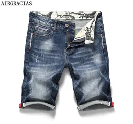 Airgracias verão dos homens estiramento calças de brim curtas moda casual 98 algodão alta qualidade elástico denim shorts roupas marca 2011114805095