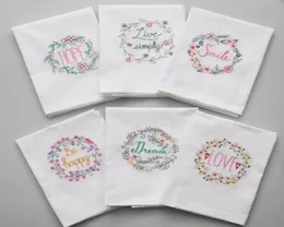 Table Napkin 6PCSLot Cotton Rectangle Servetten Dishtowel Kitchen Towel Dish Cleaning Cloth Embroidered 45x70cm9231476