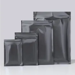7x10cm Matte Black Aluminum Foil Small Sachets Food Bag Resealable Zip Lock Mylar Bags Bulk Food Smell Proof Storage Zipper Bag 200pcs/ Cmqa