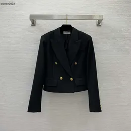 Jaqueta de grife para mulheres roupas de marca para mulheres botão de moda de outono lapela slim short western estilo casaco de estilo 21 de dezembro