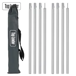 Abrigos ajustáveis ​​2m TARP TARP Aluminum Light Loy Pólo de espessura Haste de palito de rack Campamento ao ar livre Auxidio do dossel de dossel Pólos de suporte