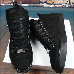 23S Marke Arena Shoes Herren-Freizeitschuh, High-Top-Sneaker für Herren, flacher Faltenleder-Trainer, Party, Luxus-Designer-Turnschuhe, Luxus-Design-Schuhe mit Box