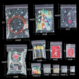 4 cm x 6 cm 100 pçs/lote Sacos Plásticos Baggies Mini Sacos com Padrão para moedas de jóias Lqgqs