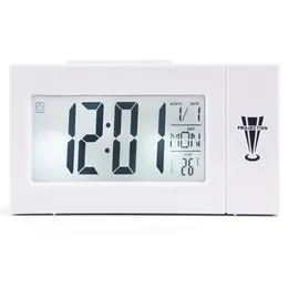 Andra tillbehörsklockor Dekor Hem Garden Drop Delivery 2021 1Set Digital Projector Alarm FM Radio Clock Sn Timer LED Display Wid212C