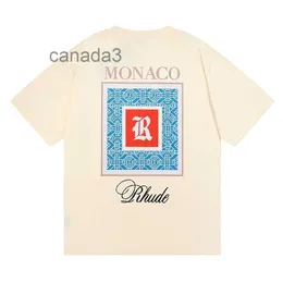 23ss Rhude Camiseta para hombre Alta calidad Tess Diseñador Moda casual Manga corta Europa América Hombres Mujeres Cuello redondo Camisetas EE. UU. Tamaño S-xxl 2MVL