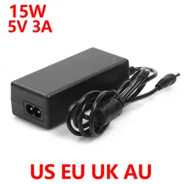 Hongpoe High Quality 15W 5V3A Strömförsörjning tillräckligt med kraft AC 100V-240V-omvandlare Adapter DC 5V 3A Power Adapter DC 5,5 * 2,1 mm US UK EU AU Plug