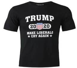 Trump 2020 Baskı T Shirt S3XL Oneck Kısa Kollu Erkek Gömlek Yaz Pamuk Tshirt Moda Siyah Trump Rahat Gömlek Hediyeleri VT06423830345