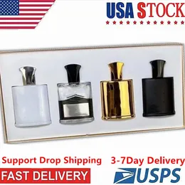 Perfume 4pcs Set Incense Scent Fragrant Cologne Women Men Perfume 30ml US Warehouse Delivery 3-7 Working Days