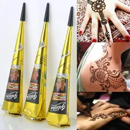 Natural Temporary Flash Tattoo Paste Black Henna Body Paint Arts Disposable Cones Sexy Cream lnks Indian Wedding Fashion 231220