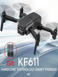 DRON 2020 New Mini RC Drone KF611 With 4k HD Camera WIFI FPV Air Pressure Altitude Hold Black Foldable Quadcopter Drone Toy6813369