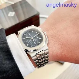 Luxury Patek Watches for Men Sports Sports Elegant Blue Plate Plate Men's Mechanical Business Leisure Sports Watch