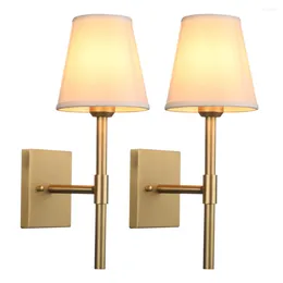 Wall Lamp Phansthy2 Sets Of Vintage Modern Fabric Shade Lamps Beside Light Sconces For Living Room Bedroom HallwayRestaurant