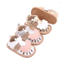 Primi Camminatori 0-18M Estate Nato Infantile Del Bambino Delle Neonate Comfort Sandali Traspiranti Scarpe Girasole Tacco Piatto di Gomma Morbida 3 colori