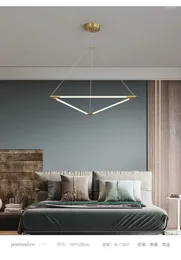 Hanglampen Minimalistisch Restaurant Bar Kroonluchter Scandinavische Combinatie Designer Licht Luxe Koper Woonkamer Slaapkamer Kledingwinkel