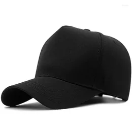 Boll Caps Brand Classic Big Size Plain High Crown Baseball Cap för män/kvinnor hårt fodrat huvud justerbart