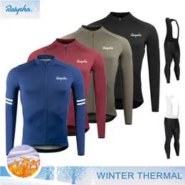 Raphaful Erkekler Kış Polar Bisiklet Jersey Set Mountian Bisiklet Giysileri Giyim Ropa Ciclismo Racing Equemos Giyim 231221