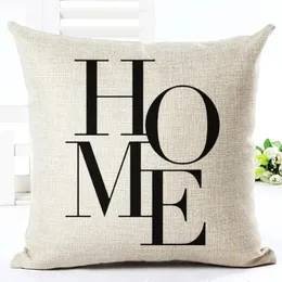 Cozy couch cushion Home Decorative pillows Simple Word Style Printed seat back cushions square 45x45cm pillowcases without core 231221