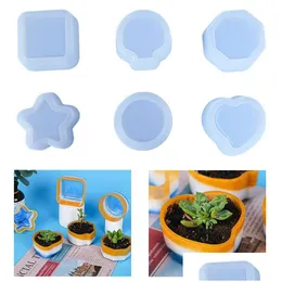 Formar Sile Plant Pot Forms Cactus Sucent Flower Planter Epoxy Harts Casting Mods Diy Arts Drop Delivery Jewelry Tool Dhgarden Dhekl