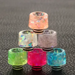 810 Drip Tip and 510 Mouthpiece shining Flower Wide Bore Tips Food grade crystal Shine Mushroom head For 510 or 810 Smoking Accessories ZZ